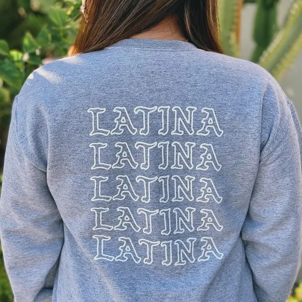 Gray Latina Graphic Sweatshirt